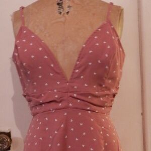 V-NECK STRAPPY WAISTBAND CINCHED W/BOTTOM RUFFLE HEM  MINI DRESS